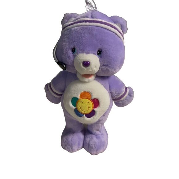 Care Bears Plush Fit n Fun Harmony Bear Exercise Purple Talking Sings Works - Picture 2 of 10